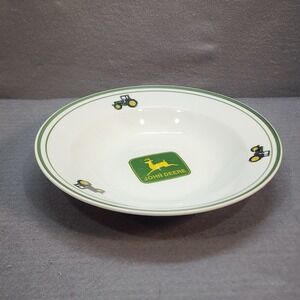 John‎ Deere Gibson Soup Pasta Bowl Tractor Farm Green White Licensed Product